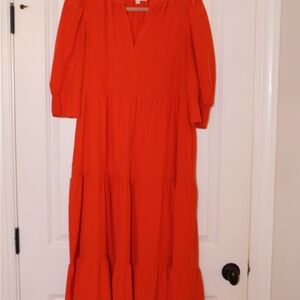 Elegant Orange Women's Dress
